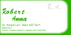 robert amma business card